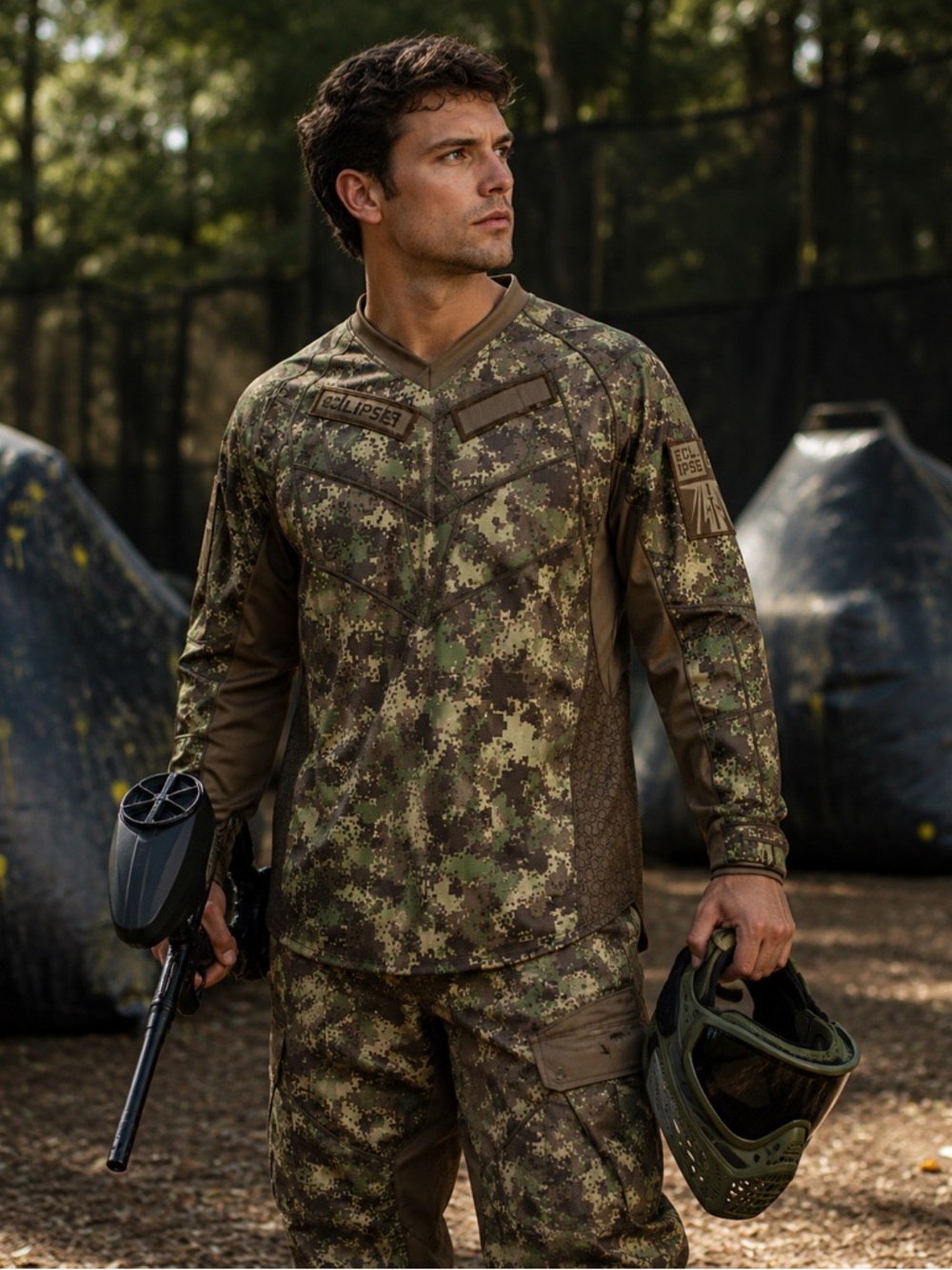 Planet Eclipse HDE Camo Paintball Jersey - Size Large